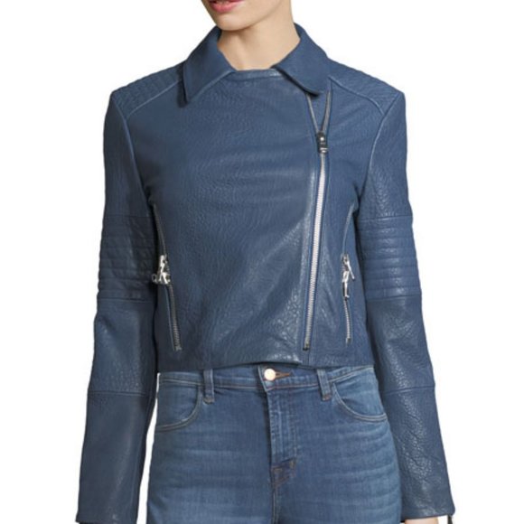 J Brand AIAH Leather Motorcycle Jacket - Picture 2 of 16